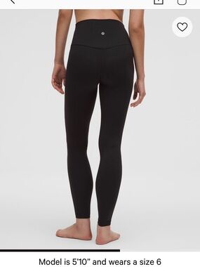 Lululemon Black High-Rise Align Leggings 25"